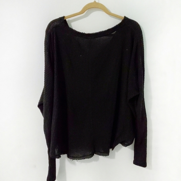 Urban Outfitters Black Jojo Button Up Thermal L - Picture 3 of 12